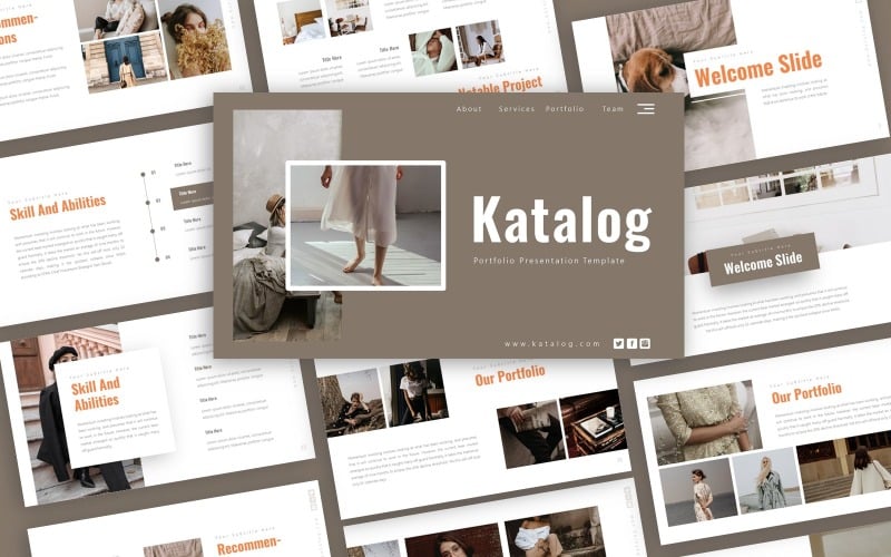katalog portfolio presentation powerpoint template original