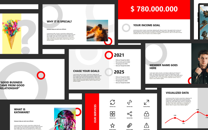 kataware professional presentation powerpoint template original