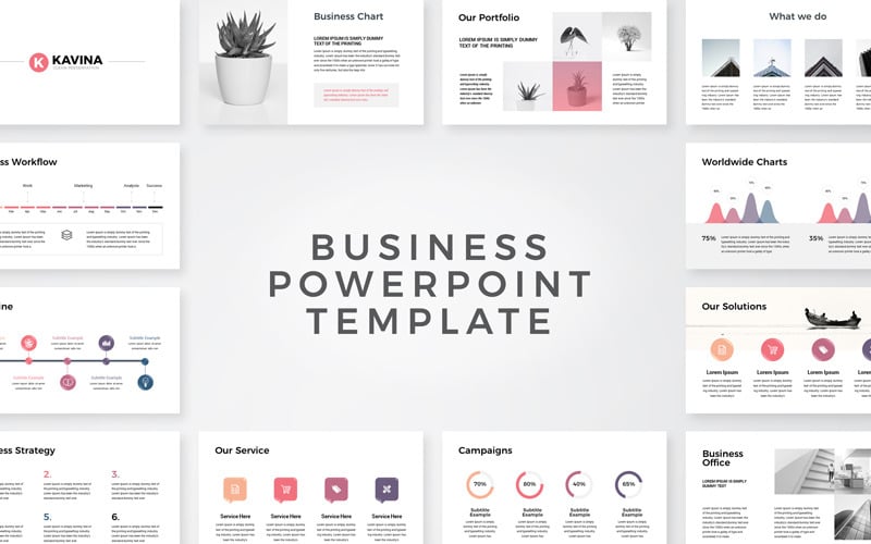 kavina modern clean business powerpoint template original