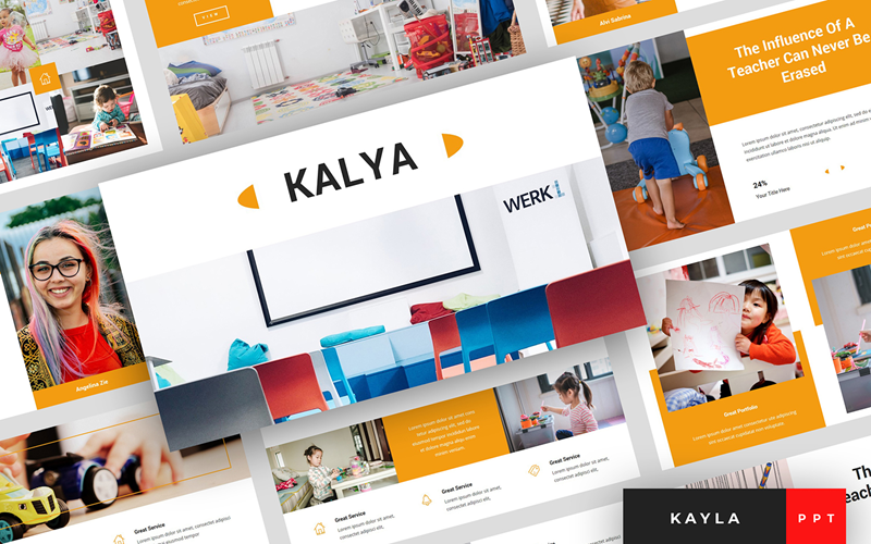kayla kindergarten presentation powerpoint template original