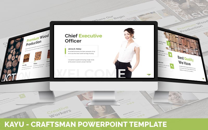 kayu craftsman powerpoint template original