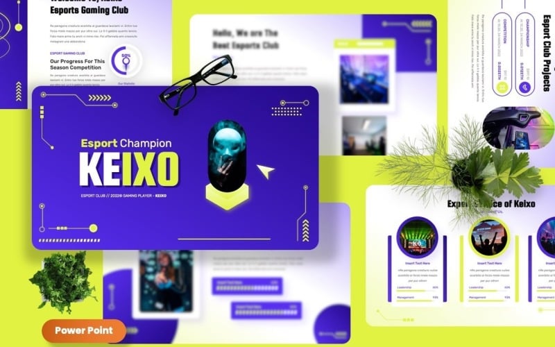 keixo esport champion powerpoint templates original
