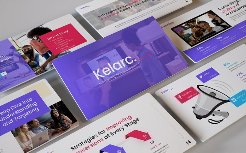 kelarc business marketing powerpoint template original