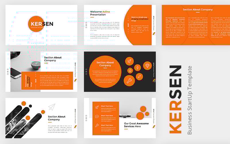 kersen business startup powerpoint powerpoint template original