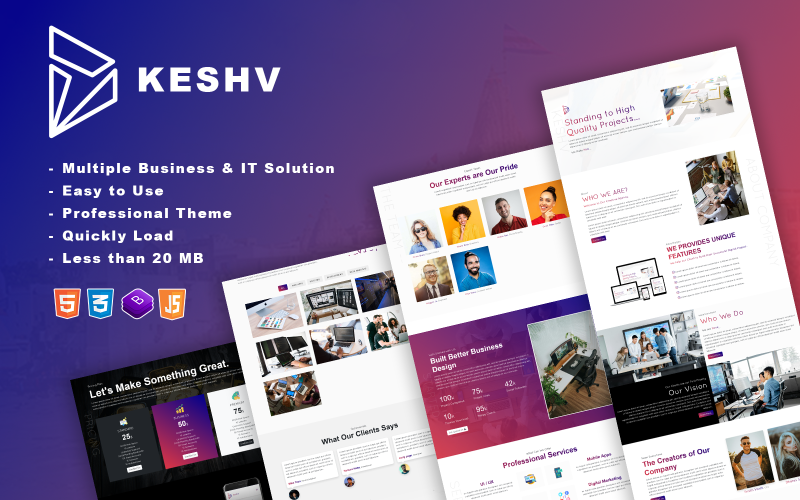keshv multiple business services amp it solutions bootstrap template original