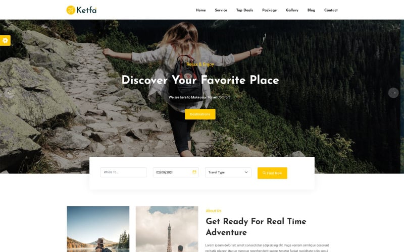 ketfa tour and travel agency landing page template original