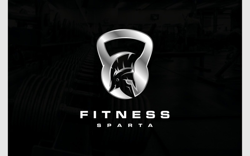 kettlebell spartan gym silver logo original
