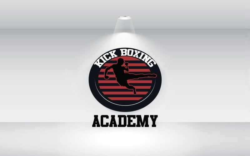 kick boxing academy logo vector file original