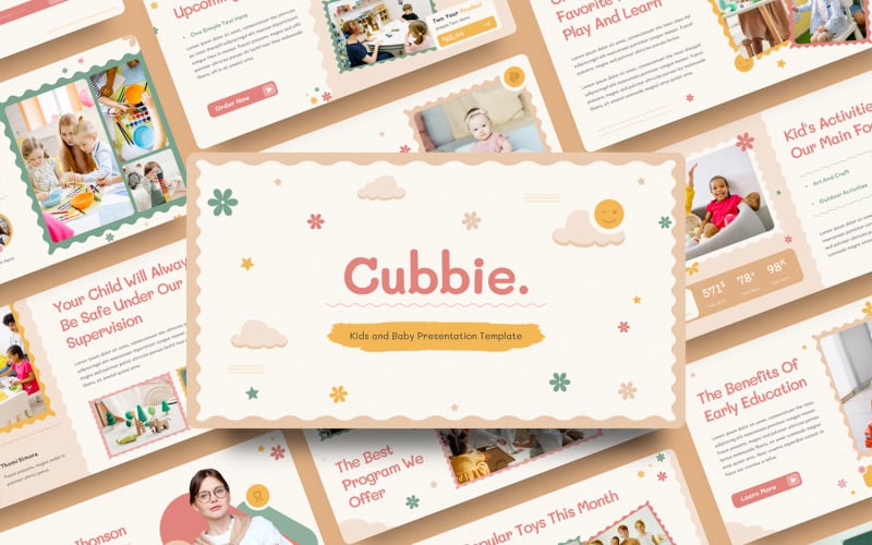kids and baby powerpoint template original