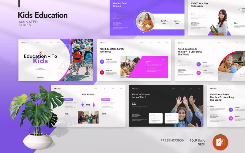 kids education presentation template original