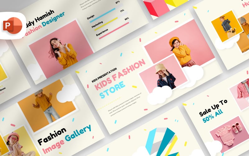 kids fashion store presentation template original