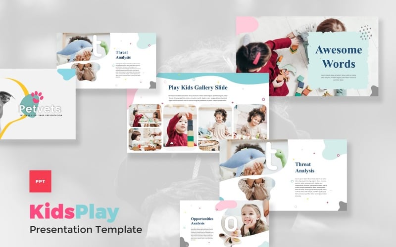 kids play kids amp baby powerpoint template original