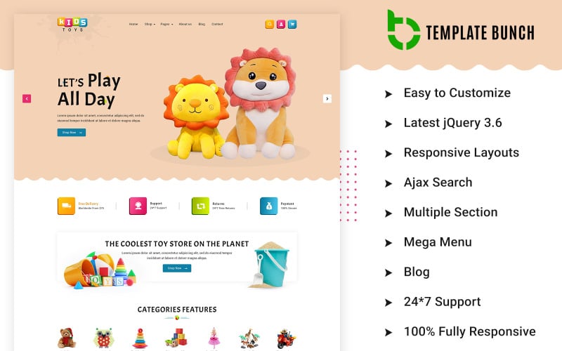 kids toys responsive prestashop theme for ecommerce original