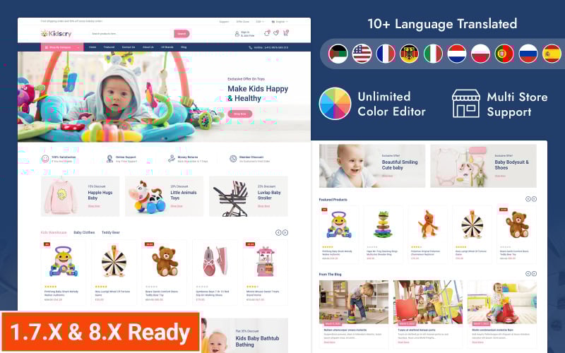 kidscry kids fashion and toy store prestashop responsive theme original