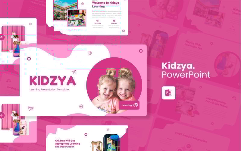 kidzya kids academy powerpoint template original