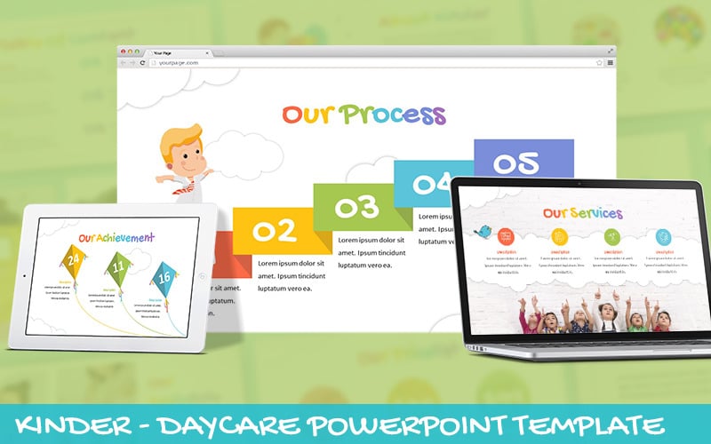 kinder daycare powerpoint template original