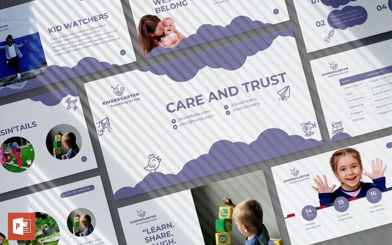 kindergarten presentation powerpoint template original