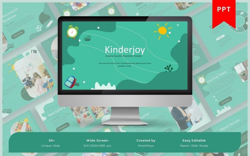 kinderjoy education powerpoint template original