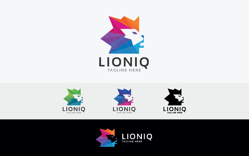 king lion head vector logo original