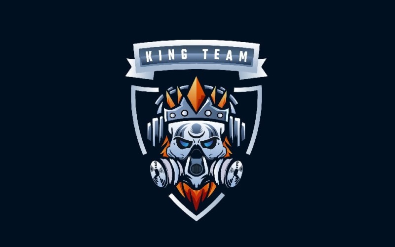 king team esport gamer logo original