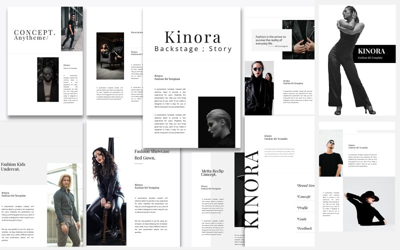 kinora a potrait fashion powerpoint template original