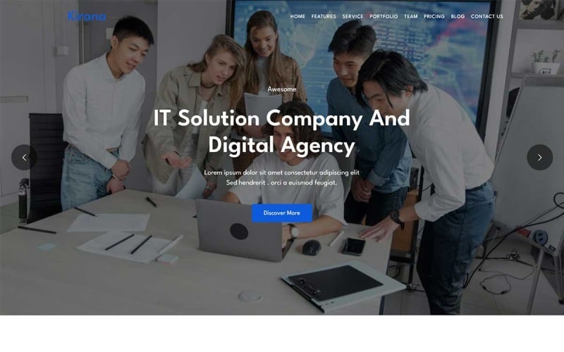 kirana it solution landing page wordpress theme original