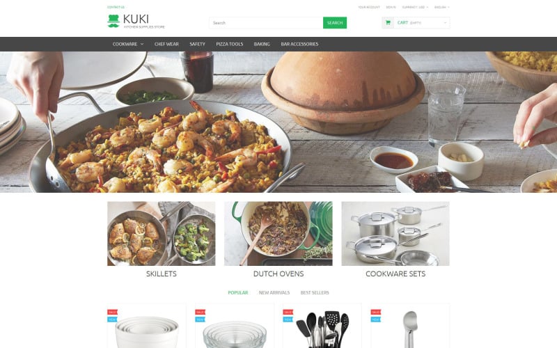 kitchen supplies store prestashop theme original
