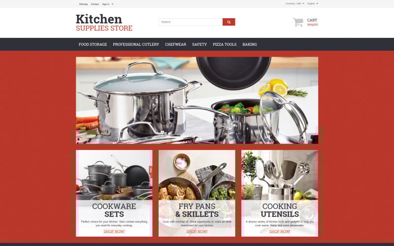 kitchen supplies store prestashop theme original