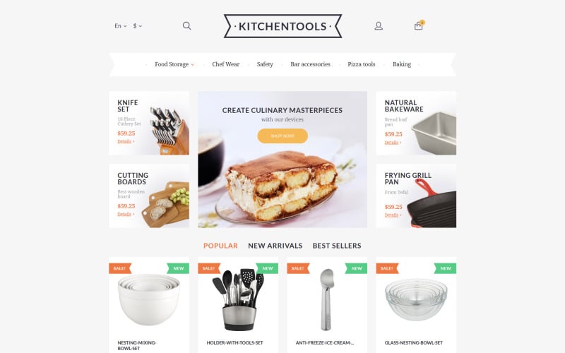 kitchen tools prestashop theme original