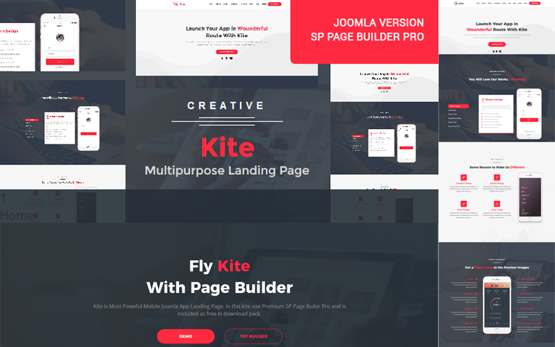 kite responsive one page joomla template original