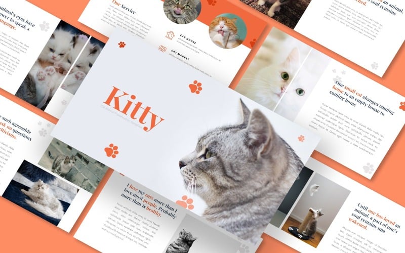 kitty shop powerpoit template original