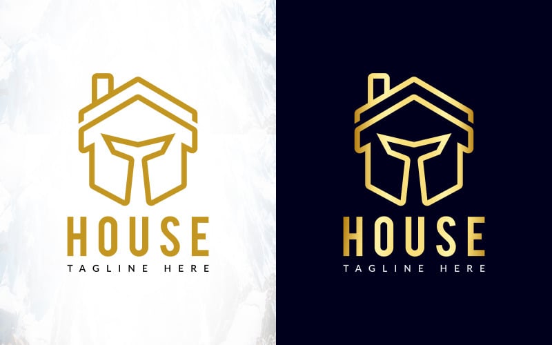 knight house royal property logo design original