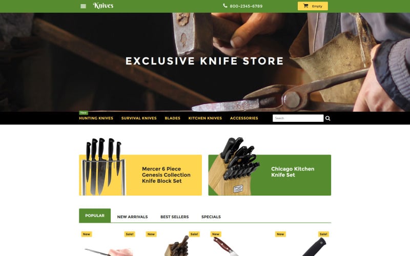 knives store prestashop theme original