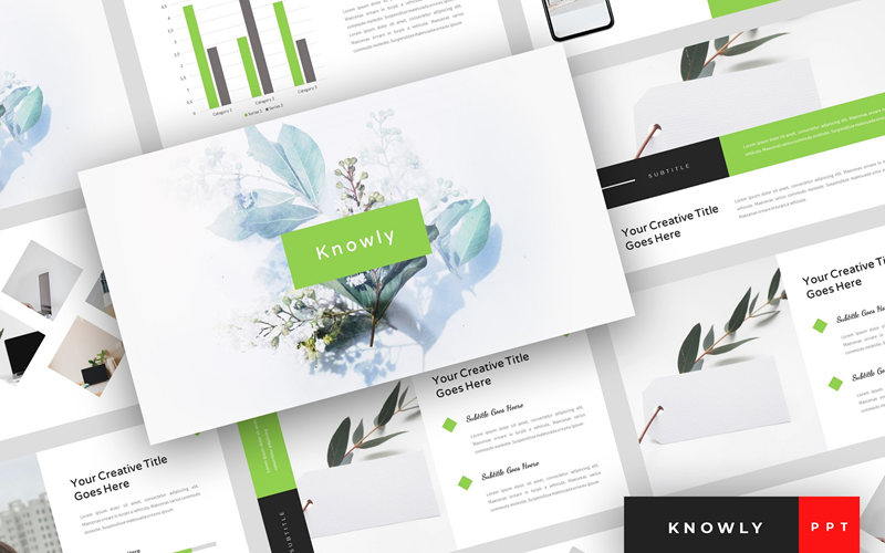 knowly clean presentation powerpoint template original