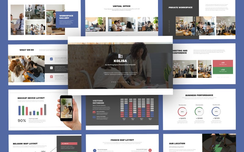 kolisa coworking business powerpoint template original