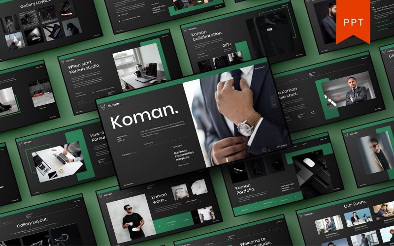 koman business powerpoint template original