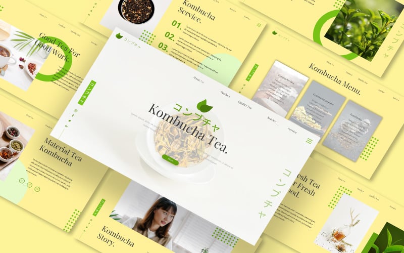 kombucha tea powerpoint template original