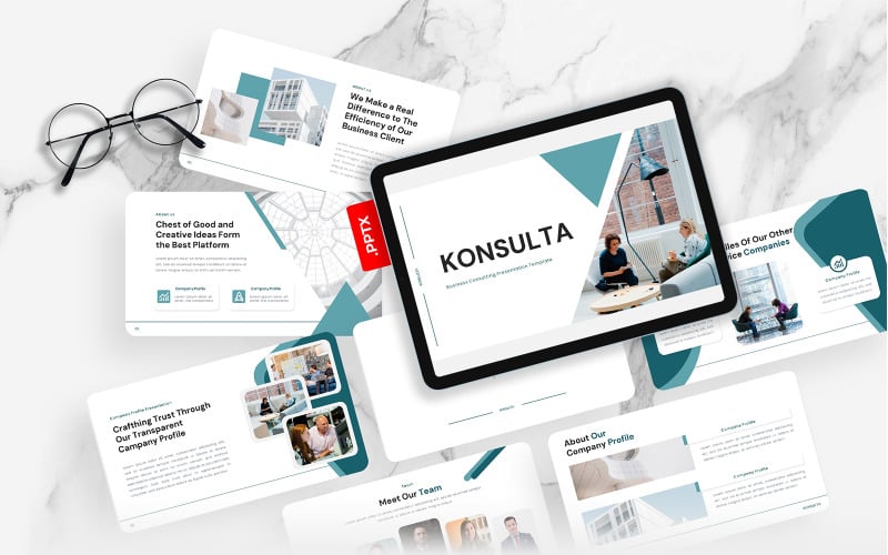 konsulta company profile powerpoint template original