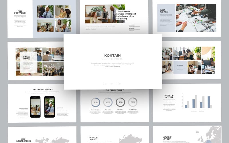 kontain minimal business powerpoint template original