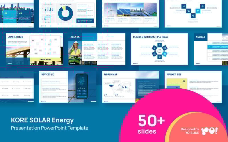 kore solar energy presentation powerpoint template original