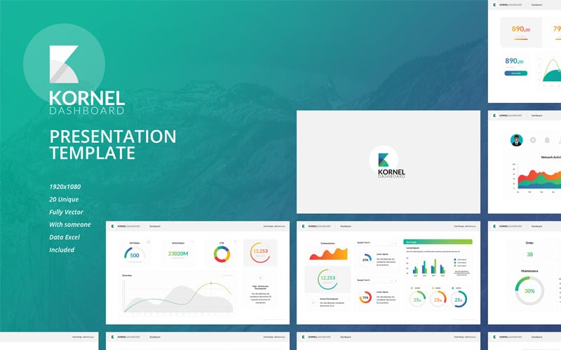 kornel dashboard powerpoint template original