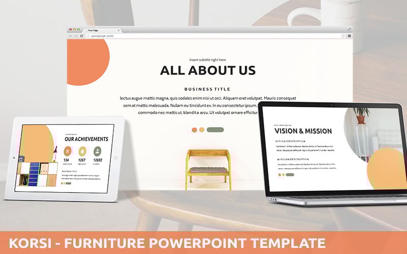 korsi furniture powerpoint template original
