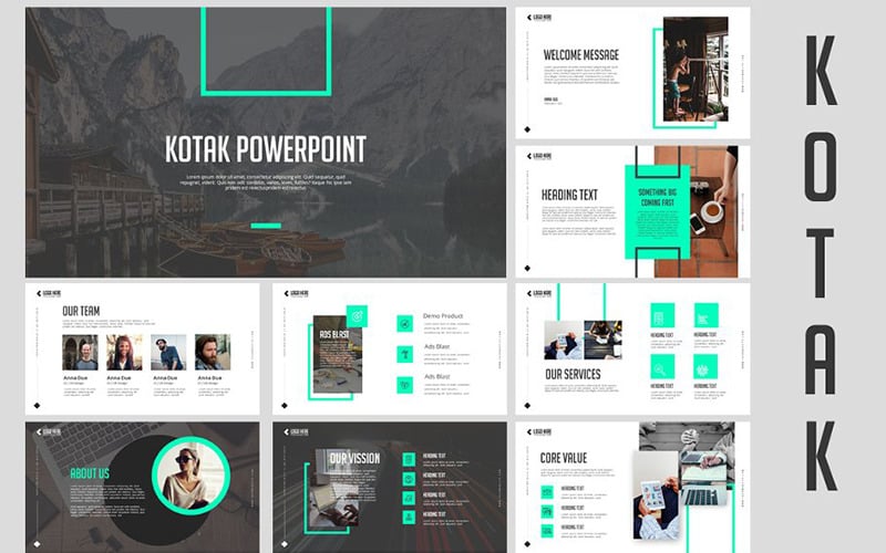 kotak clean powerpoint template original