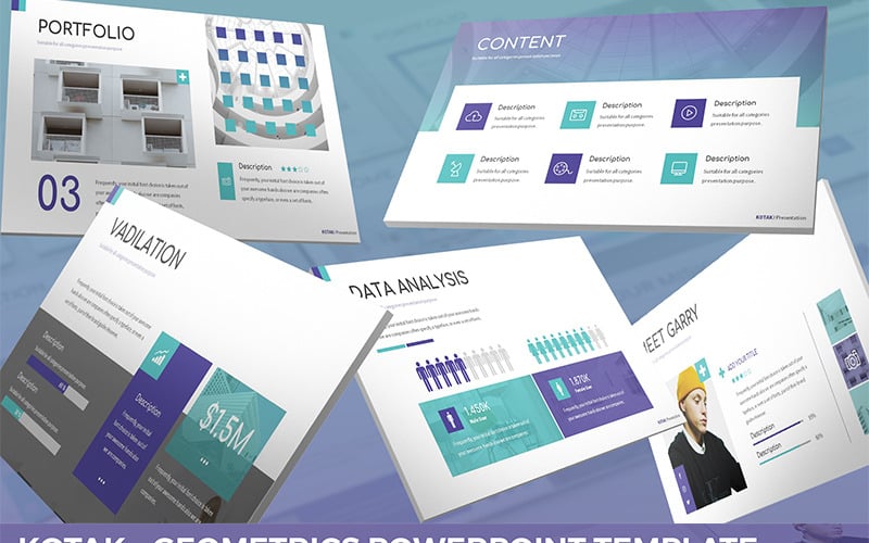 kotak geometrics powerpoint template original
