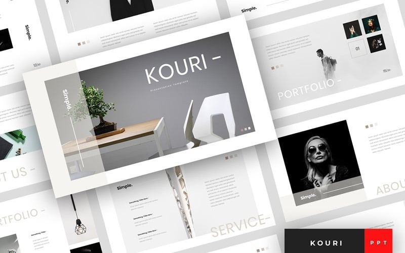 kouri minimal powerpoint template original