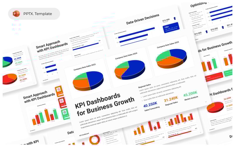 kpi dashboard powerpoint presentation template original