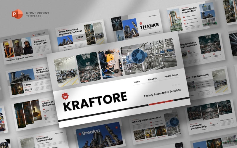 kraftore factory amp industry powerpoint template original
