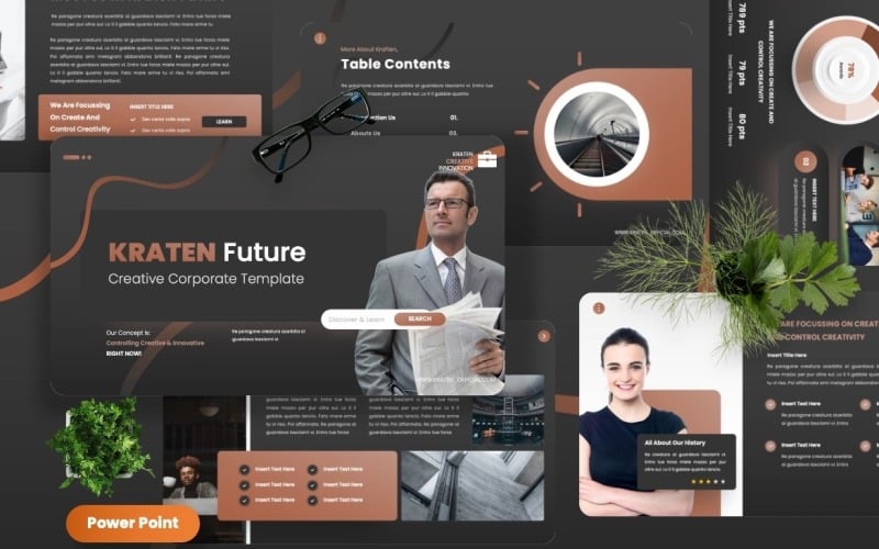 kraten creative corporate powerpoint template original