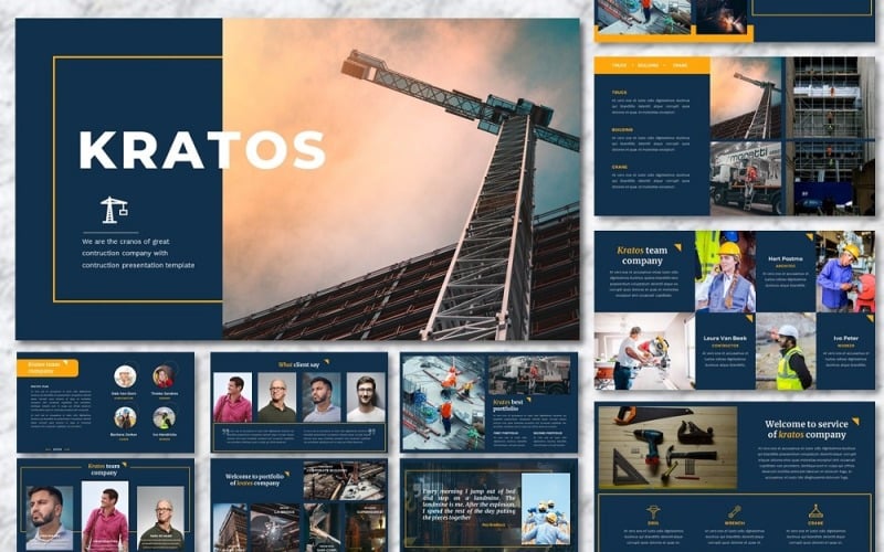 kratos contruction presentation powerpoint template original