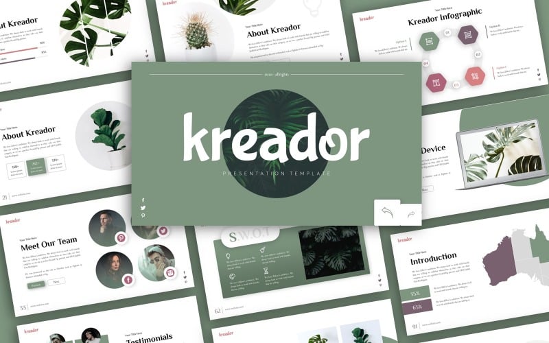kreador creative presentation powerpoint template original